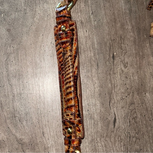 *****RARE AUTHENTIC BRAHMIN VINTAGE DANICA TOASTED ALMOND SHOULDER BAG - Picture 5 of 14